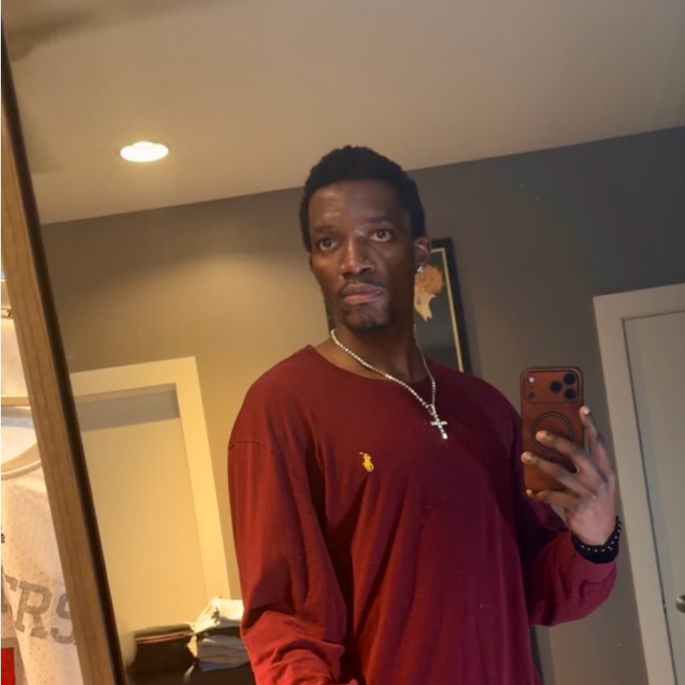 Polo by Ralph Lauren Long Sleeve Crewneck Tee in Burgundy with Yellow Pony - Picture 4 of 10